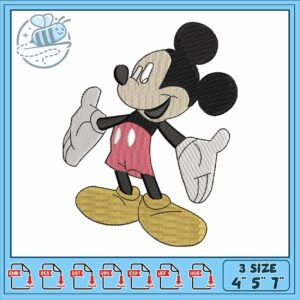 Micky cart embroidery, adult mickey mouse costume​ embroidery