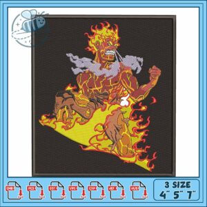 Might guy in naruto manga embroidery