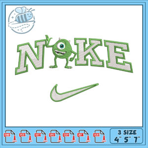 Mike Wazowski Nike Embroidery Design