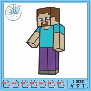 Minecraft gmae embroidery