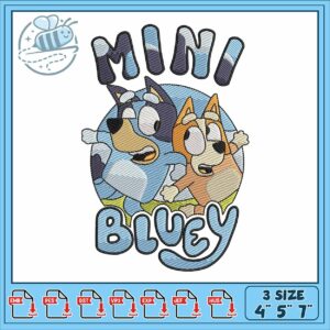 Mini bluey design embroidery