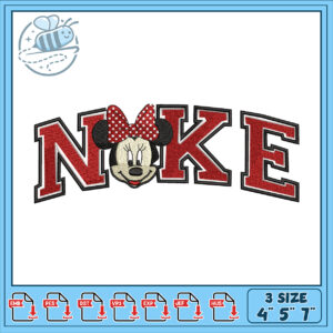 Minnie Mouse Embroidery Design