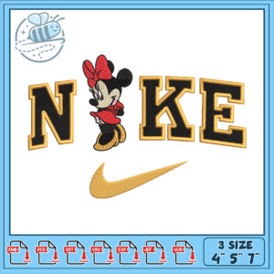 Minnie Mouse Nike Embroidery Design File Download