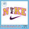 Minnie Mouse Nike Swoosh Embroidery Design