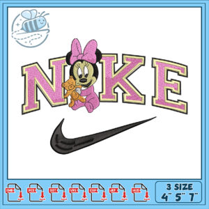 Minnie Nike Embroidery Design