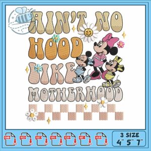 Minnie aint hood embroidery, minnie mouse costume​ embroidery