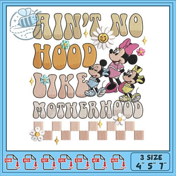 Minnie aint hood embroidery, minnie mouse costume​ embroidery
