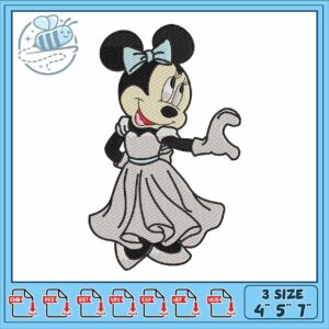 Minnie art married embroidery, disney minnie mickey mouse​ embroidery