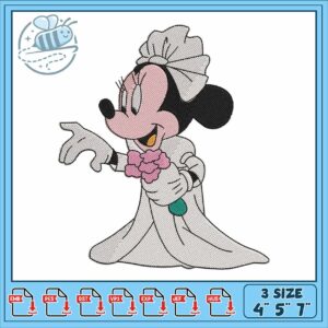 Minnie bridge embroidery, minnie mouse crocs​ embroidery