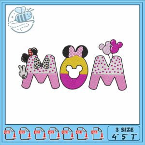 Minnie candy embroidery, disney minnie mouse toys​​​ embroidery
