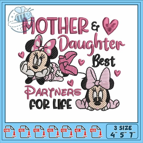 Minnie daughter embroidery, disney minnie mouse sweatshirt​ embroidery