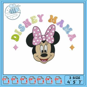 Minnie disneyy mama embroidery, minnie mouse coloring pages​ embroidery