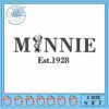 Minnie face black embroidery, disney junior minnie mouse​ embroidery