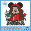 Minnie half love embroidery, minnie kingdom hearts​ embroidery