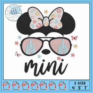 Minnie glass castle embroidery, disney minnie mouse costume​ embroidery