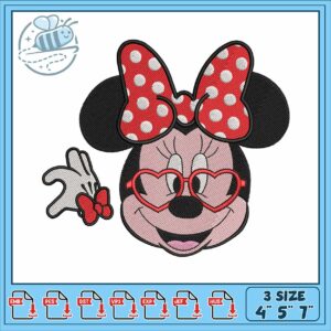 Minnie head art embroidery, minnie mouse disney world​​ embroidery