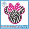 Minnie head glass embroidery, disney world minnie mouse​ embroidery