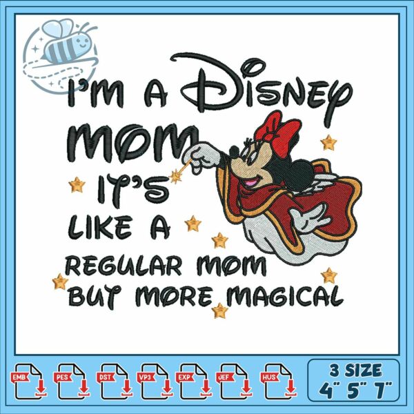 Minnie i’m disney embroidery, disney minnie mouse outfit​ embroidery