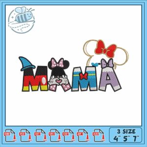 Minnie love color embroidery, disney backpack minnie mouse​ embroidery