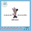 Minnie mom art embroidery, disney minnie mouse plush​​ embroidery