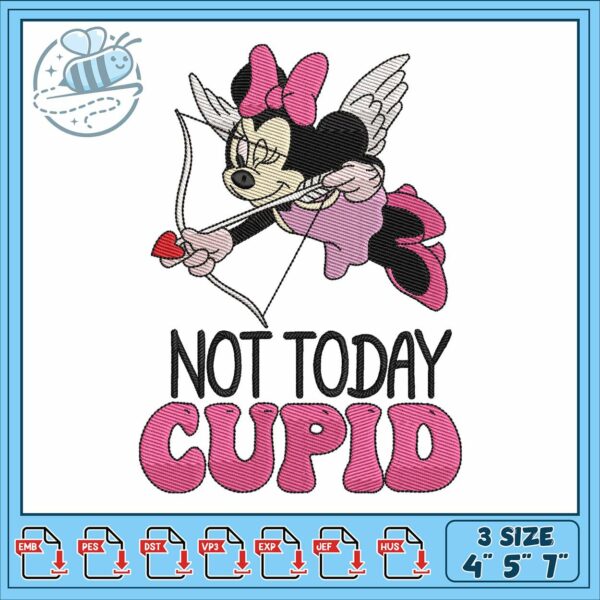 Minnie mouse cupid embroidery, minnie van disney​​ embroidery