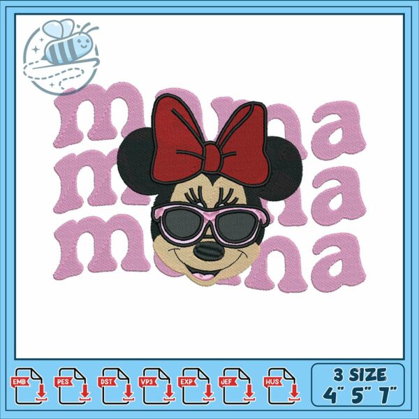 Minnie mouse glass embroidery, adult minnie costume​ embroidery