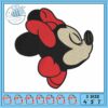 Minnie mouse head mom embroidery, minnie costume diy​ embroidery