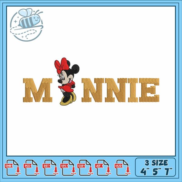 Minnie mouse name embroidery, images of minnie mouse​ embroidery
