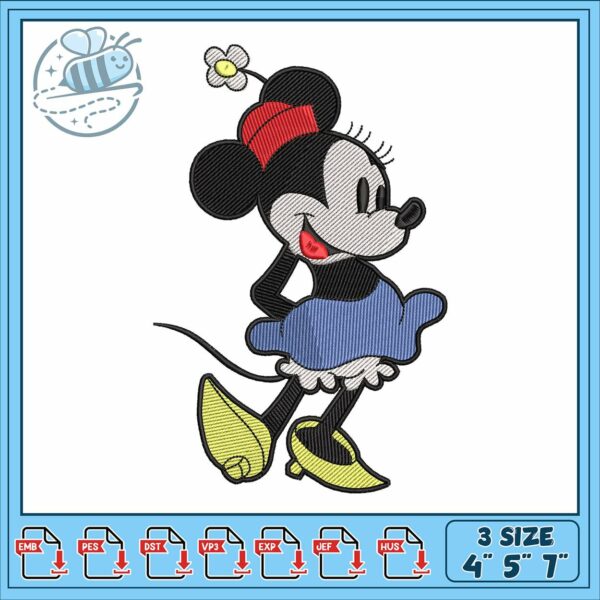 Minnie mouse old embroidery, minnie mouse clothes​ embroidery