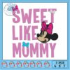 Minnie pink love embroidery, disney minnie backpack​​​ embroidery