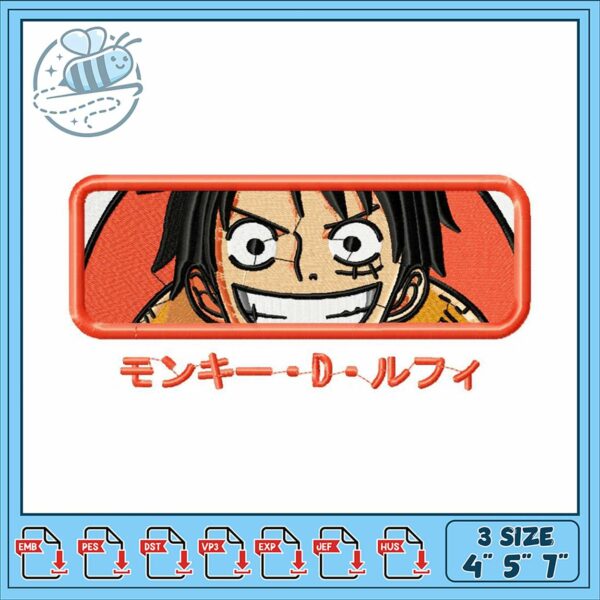 Monkey D Luffy Embroidery Design for All Fans
