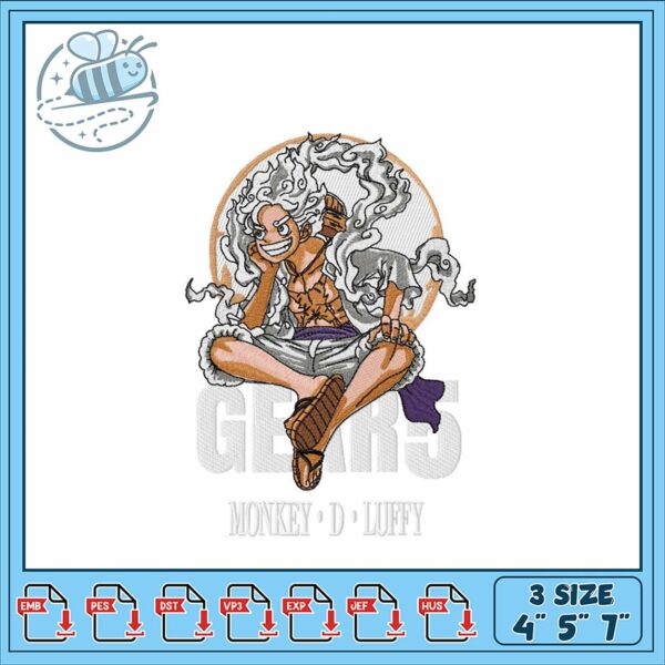 Monkey D Luffy Embroidery Design for All Sizes