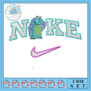 Monster Inc Nike Embroidery Design