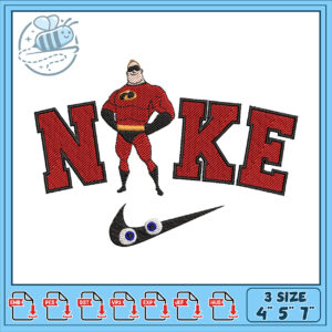 Mr Incredible Nike Embroidery Design