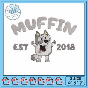 Muffin est 2018 embroidery