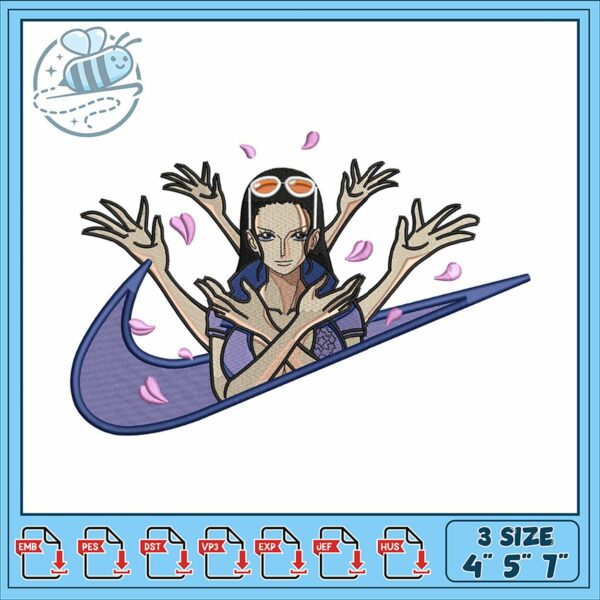 Multisized Embroidery Design of Beautiful Woman