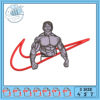 Muscle Man Embroidery Design 4×7 Inch