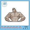 Muscular Animation Character Embroidery Design 4x5x7
