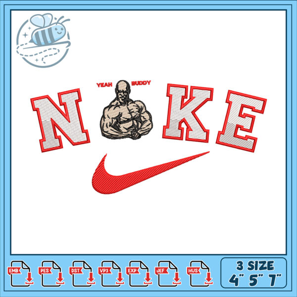 Muscle Man Noke Embroidery Design