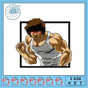 Muscular Animation Character Embroidery Design 4x5x7 Muscular Animation Character Embroidery Design 4x5x7