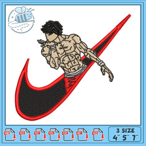 Muscular Man Embroidery Design