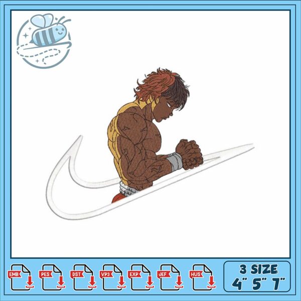 Muscular Prayer Basketball Player Embroidery Design
