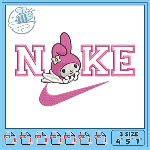 My Melody Nike Embroidery Design