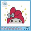 My melody sad art embroidery, my melody & kuromi​ embroidery