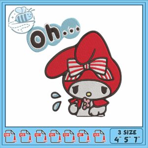 My melody sad art embroidery