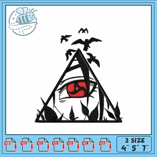 Mystical Eye Triangle Embroidery Design Download