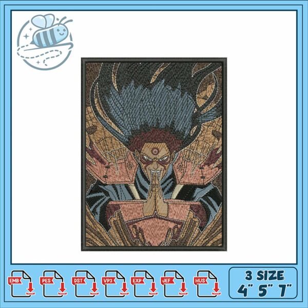 Mystical Warrior Embroidery Design for Crafts