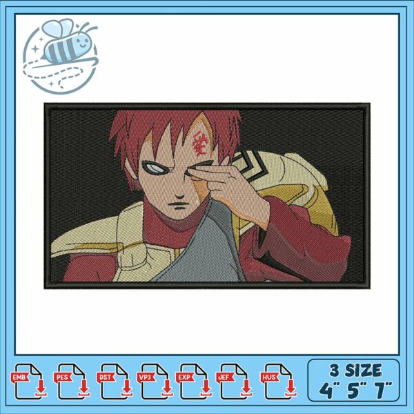 Naruto Character Embroidery Design for Projects