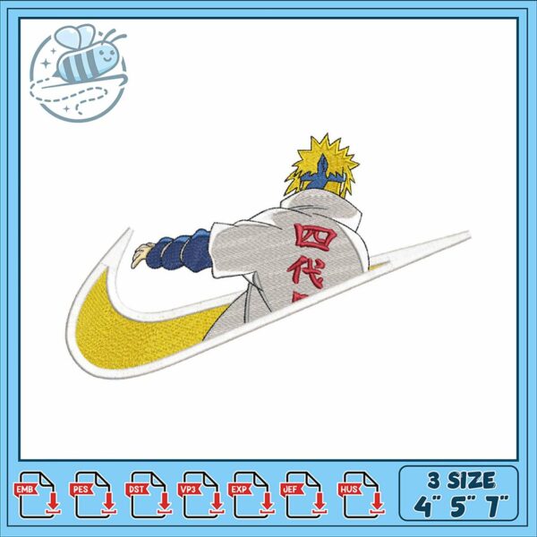 Naruto Embroidery Design Four Sizes Available Now