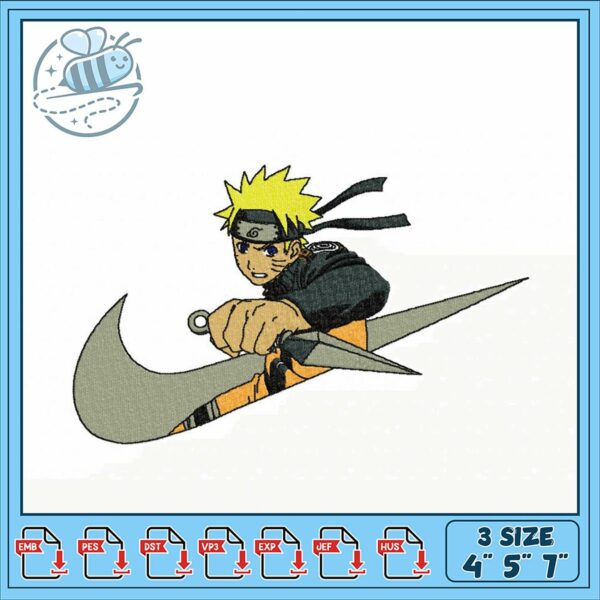 Naruto Embroidery Design for Crafts and Projects